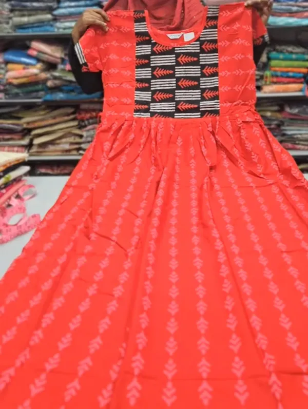 Premium Heavy Cotton Frock Style Nighty |NT2743